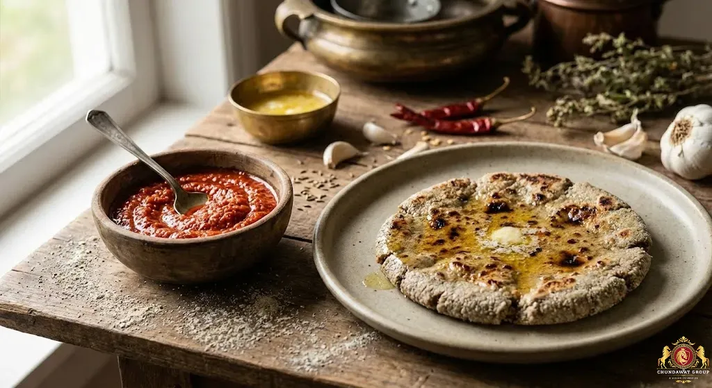 Bajra Roti & Lehsun Chutney